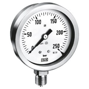 ALL ST. ST. OPEN FRONT BOURDON TYPE PRESSURE GAUGE SERIE MB800