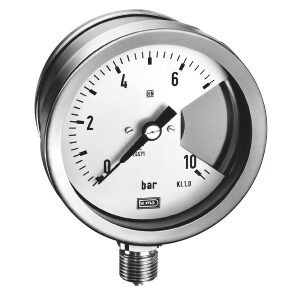 ALL ST. ST. SOLID FRONT TYPE PRESSURE GAUGE SERIE MBS860